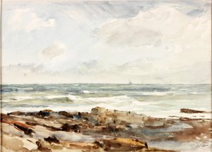 Seascape (aquarela (lavagem) no papel)